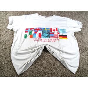Vintage Statue Of Liberty T-Shirt XL NYC Souvenir Flags 90s Single Stitch